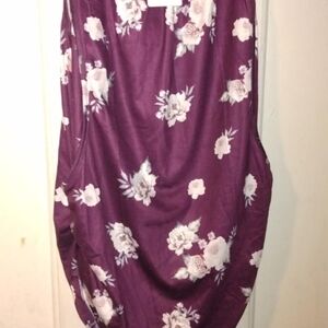 Floral Burgundy Maternity Tank Top Ekouaer Brand New